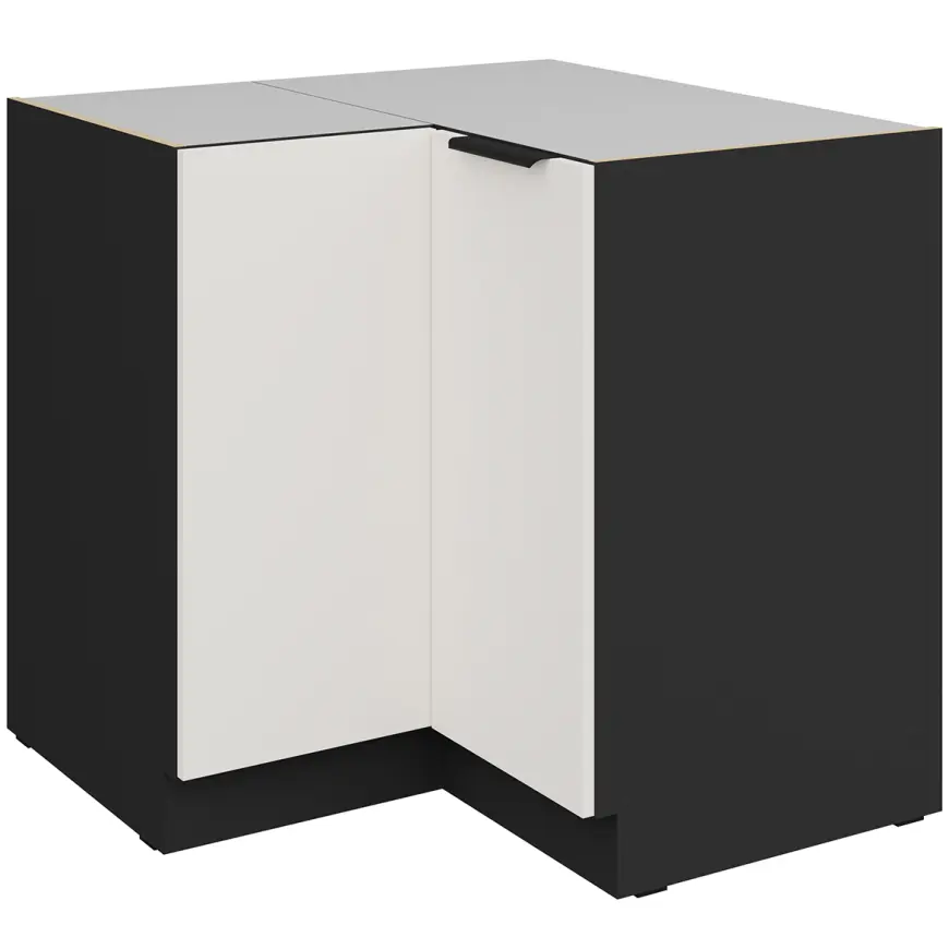 Kuchynská skrinka Aria-Wh/Bl Anti Fingerprint 90x90 Dn 2f Bb
