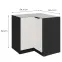 Kuchynská skrinka Aria-Wh/Bl Anti Fingerprint 90x90 Dn 2f Bb,2