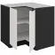 Kuchynská skrinka Aria-Wh/Bl Anti Fingerprint 90x90 Dn 2f Bb,3