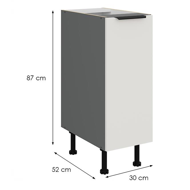 Kuchynská skrinka Aria-Wh/Ant Anti Fingerprint 30d Cargo Bb,2