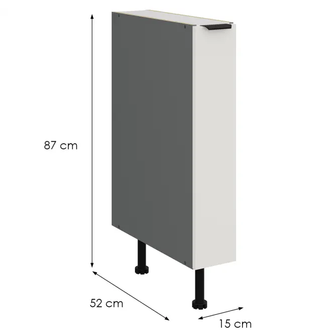 Kuchynská skrinka Aria-Wh/Ant Anti Fingerprint 15d Cargo Bb,2