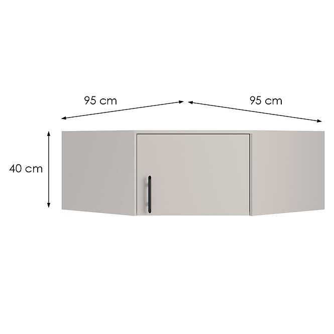 Nadstavec na skriňu Smart Srn4 1dn Cashmere,2