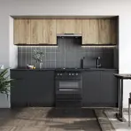 Kuchynská linka Emma 240 ZB artisan/čierna/carbon wood