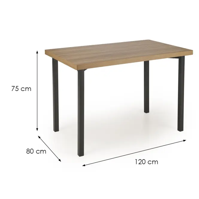 Jedálenská zostava Milton 1+4 70x110 prírodné/čierna
