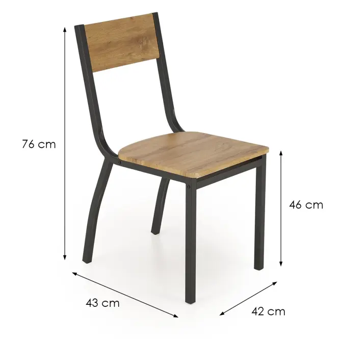 Jedálenská zostava Milton 1+4 70x110 prírodné/čierna