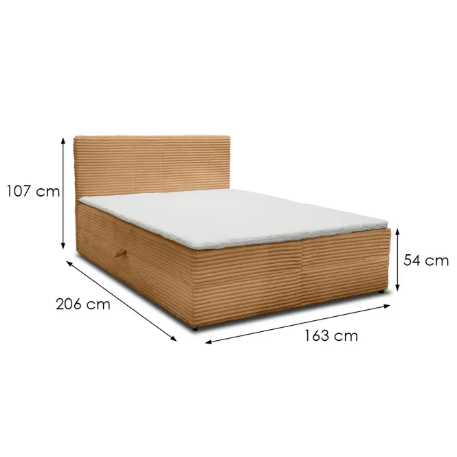 Posteľ Calipso V 160x200 Tilia 56 hrdzavá,3
