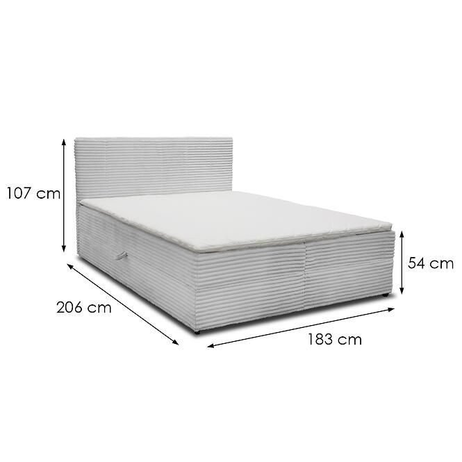 Posteľ Calipso V 180x200 Tilia 86 sivý