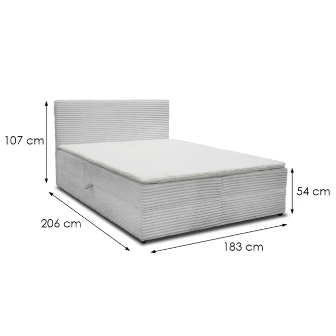 Posteľ Calipso V 180x200 Tilia 86 sivý,3