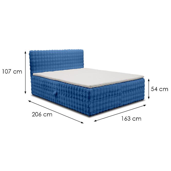 Posteľ Calipso VI 160x200 Bubble 88 námornícka modrá,3