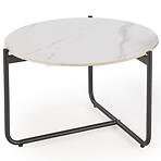 Konferenčný stolík Acuna biela mramor/čierna