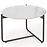 Konferenčný stolík Acuna biela mramor/čierna