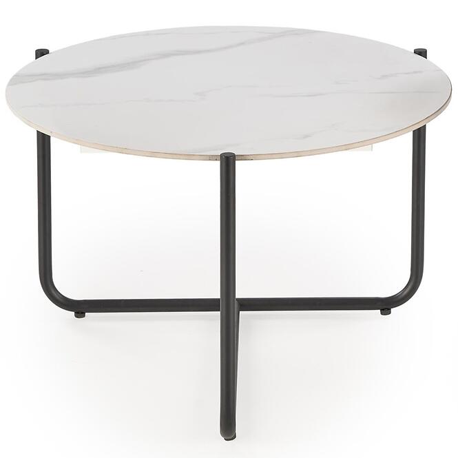 Konferenčný stolík Acuna biela mramor/čierna,3
