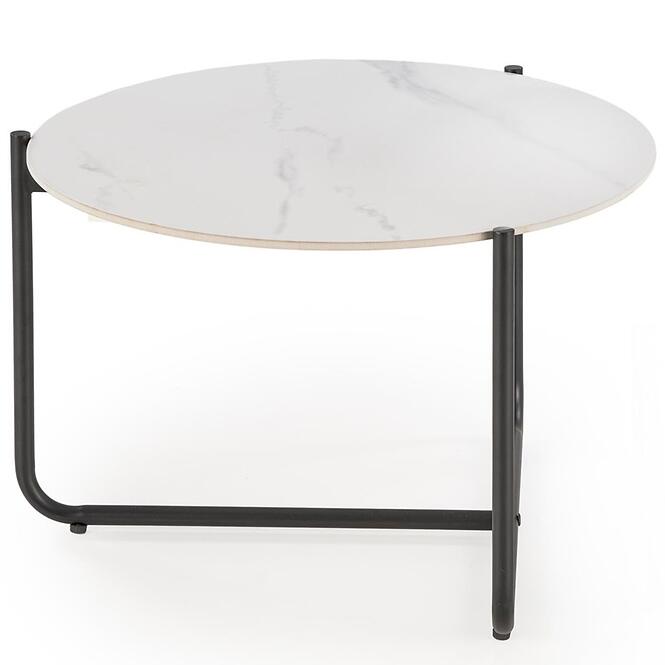 Konferenčný stolík Acuna biela mramor/čierna,4