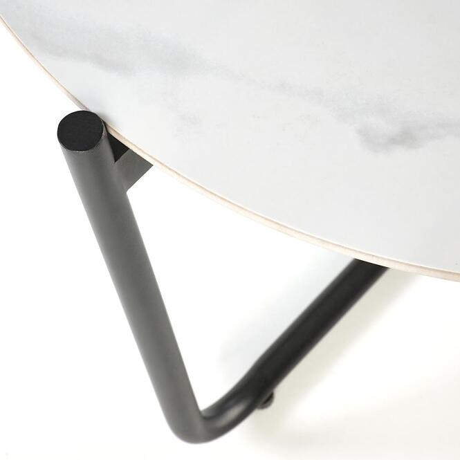 Konferenčný stolík Acuna biela mramor/čierna,7