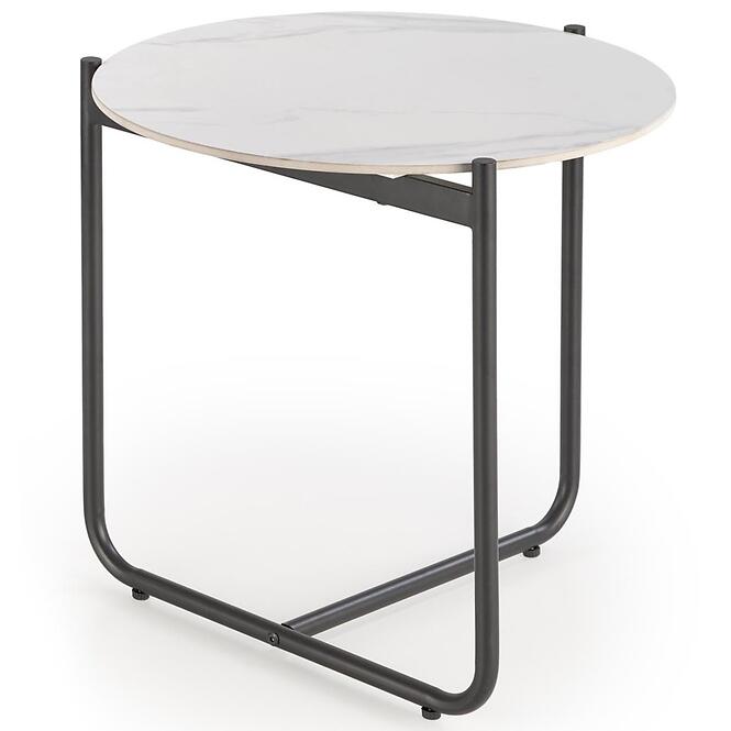 Konferenčný stolík Acuna S biela mramor/čierna