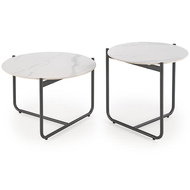 Konferenčný stolík Acuna S biela mramor/čierna,7