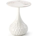 Konferenčný stolík Verde biela mramor/biela