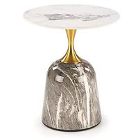 Konferenčný stolík Rosa sivá mramor/biela mramor