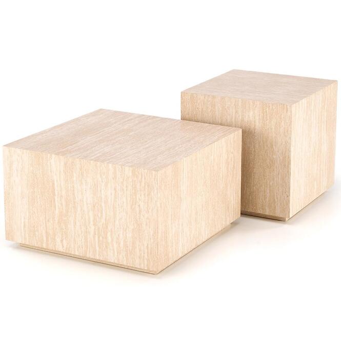 Konferenčný stolík Travertino štvorcový travertín