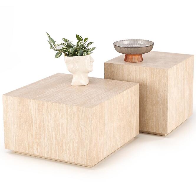 Konferenčný stolík Travertino štvorcový travertín