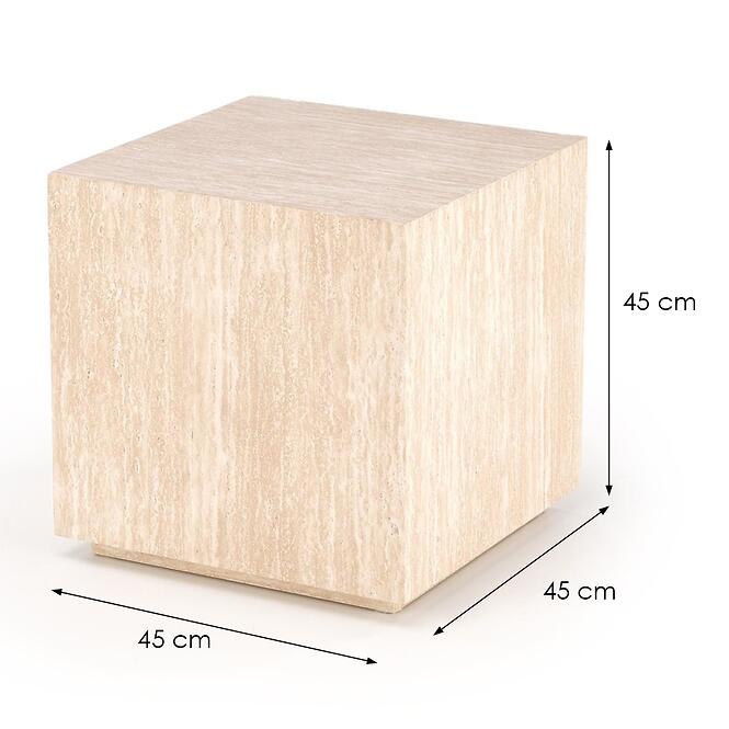 Konferenčný stolík Travertino S štvorcový travertín,2
