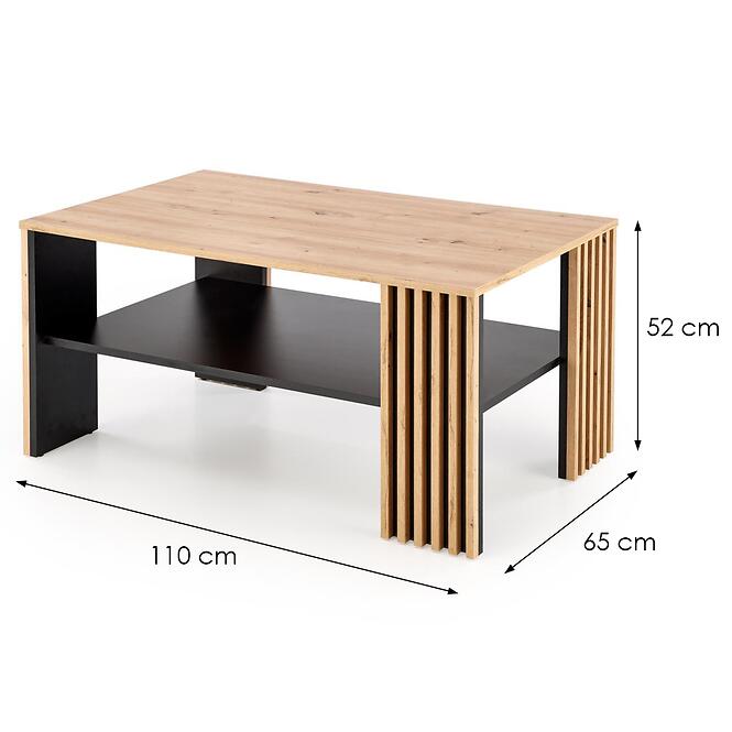Konferenčný stolík Femina dub artisan/čierna,2