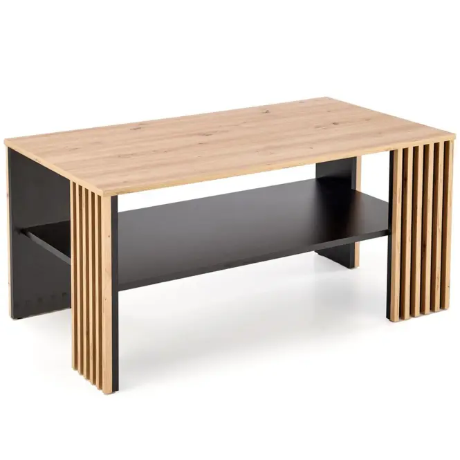 Konferenčný stolík Femina dub artisan/čierna,4
