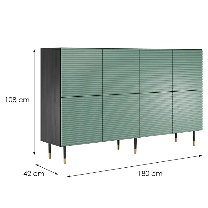Komoda System Imperial I08 8d Pistáciovo Zelená,2