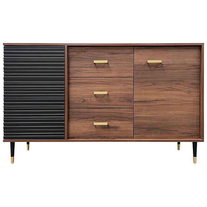 Komoda K1 148 Tmavý Orech /Čierna