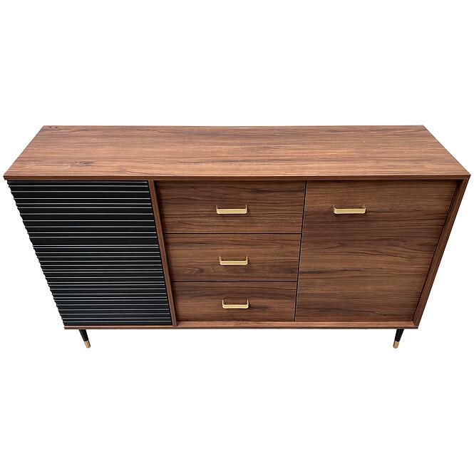 Komoda K1 148 Tmavý Orech /Čierna,3