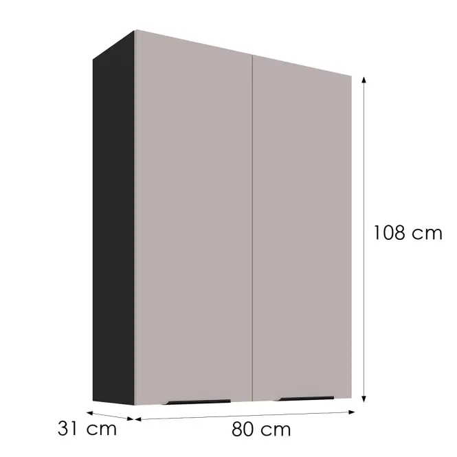 Skrinka do kuchyne Arona cashmere 80G-108 2F,3