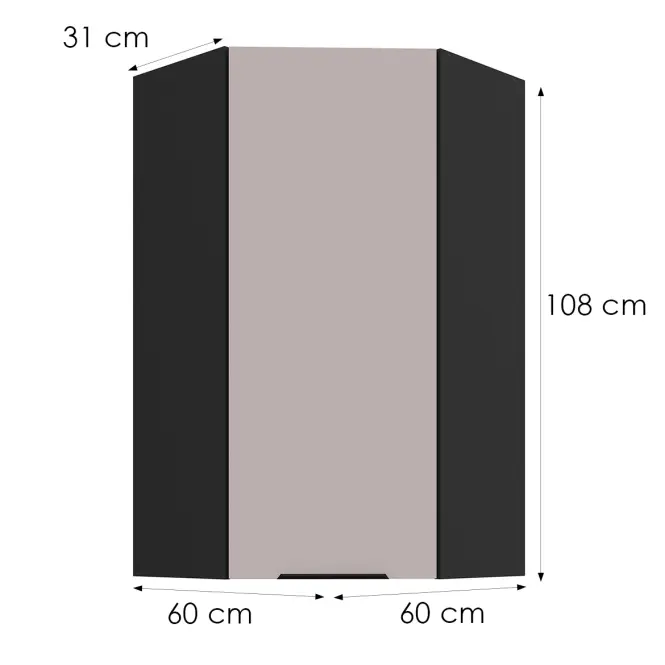 Skrinka do kuchyne Arona cashmere 60x60 GN-108 1F (45°),3