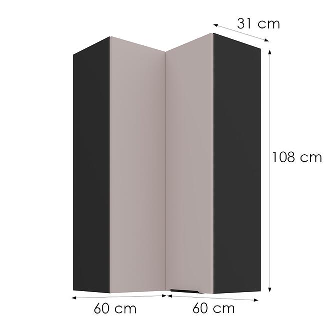 Skrinka do kuchyne Arona cashmere 60x60 GN-108 2F (90°),3