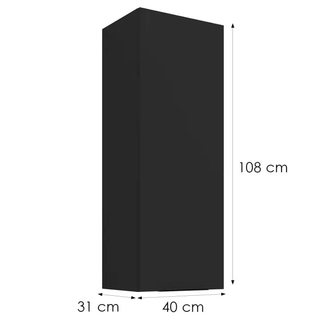 Skrinka do kuchyne Siena matná čierna 40G-108 1F