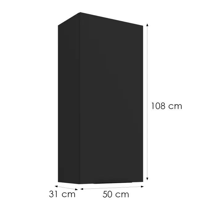 Skrinka do kuchyne Siena matná čierna 50G-108 1F