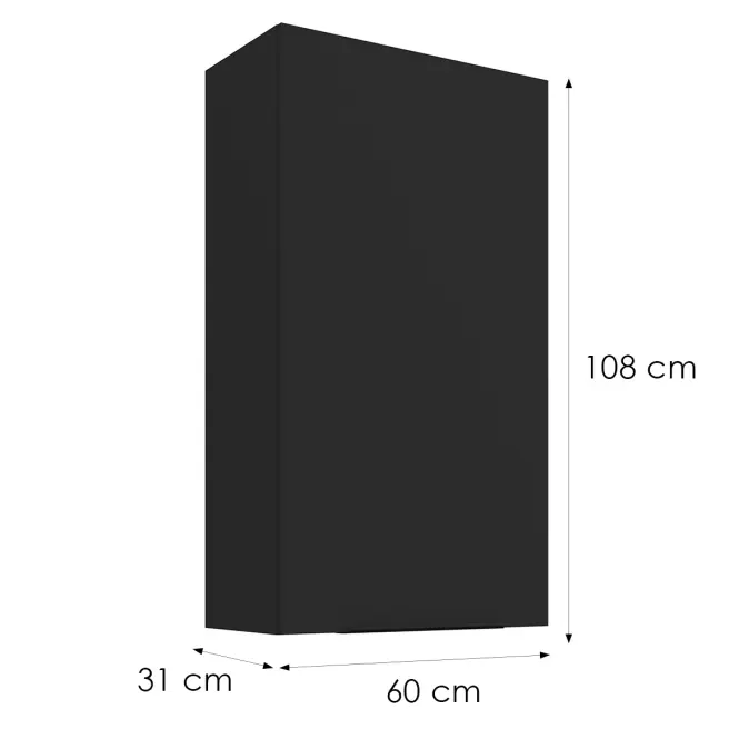 Skrinka do kuchyne Siena matná čierna 60G-108 1F