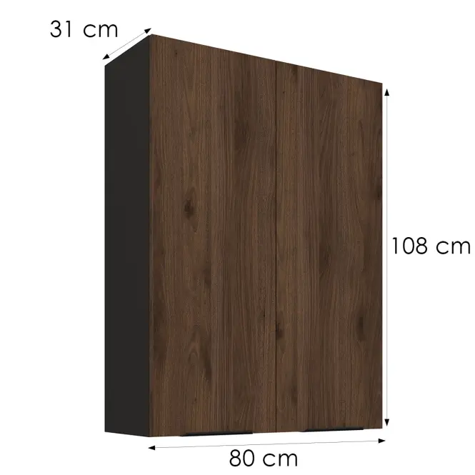 Skrinka do kuchyne Monza orech okapi 80G-108 2F