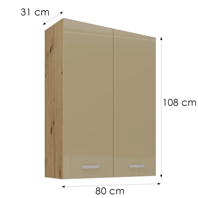 Skrinka do kuchyne artisan cappucino 80G-108 2F