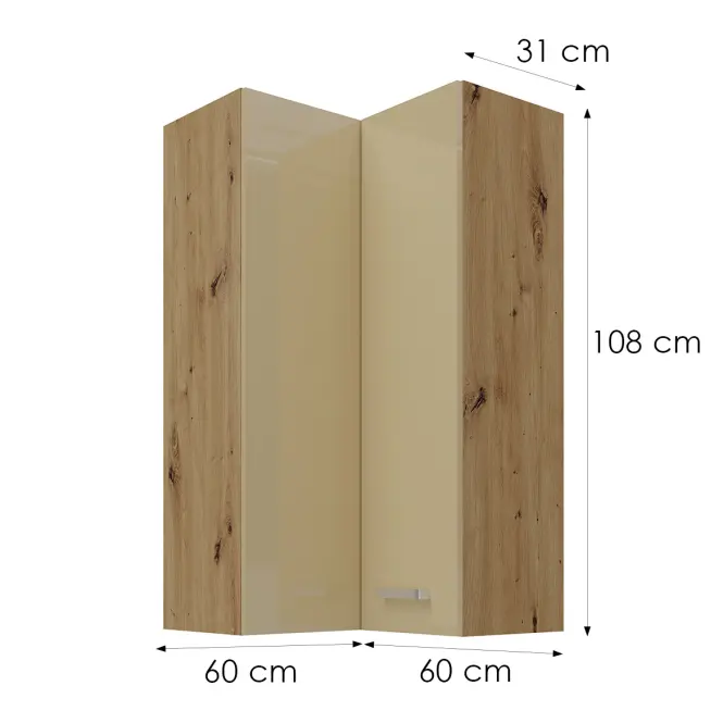 Skrinka do kuchyne artisan cappucino 60x60 GN-108 2F (90°)