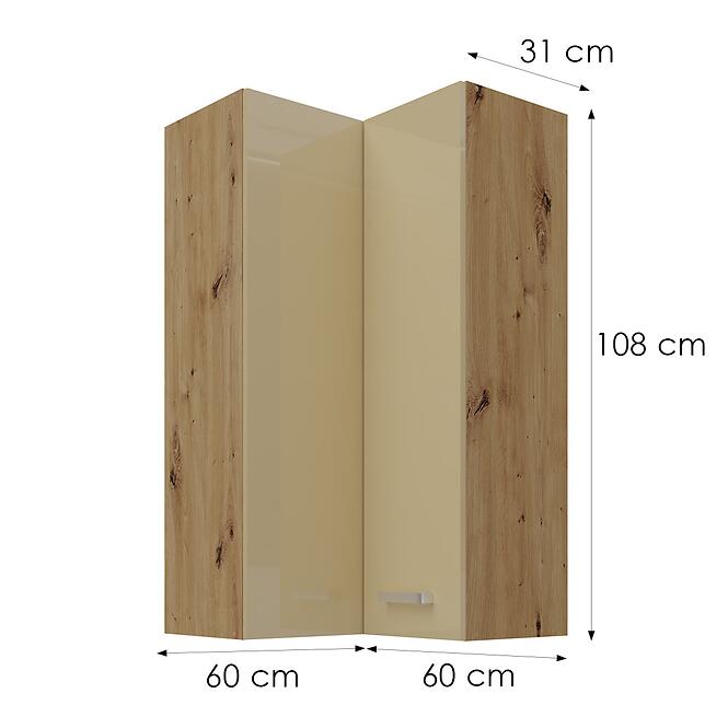 Skrinka do kuchyne artisan cappucino 60x60 GN-108 2F (90°),3