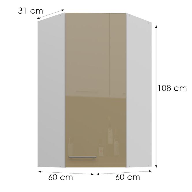 Skrinka do kuchyne Lara cappucino 60x60 GN-108 1F (45°),3