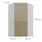 Skrinka do kuchyne Lara cappucino 60x60 GN-108 1F (45°),3