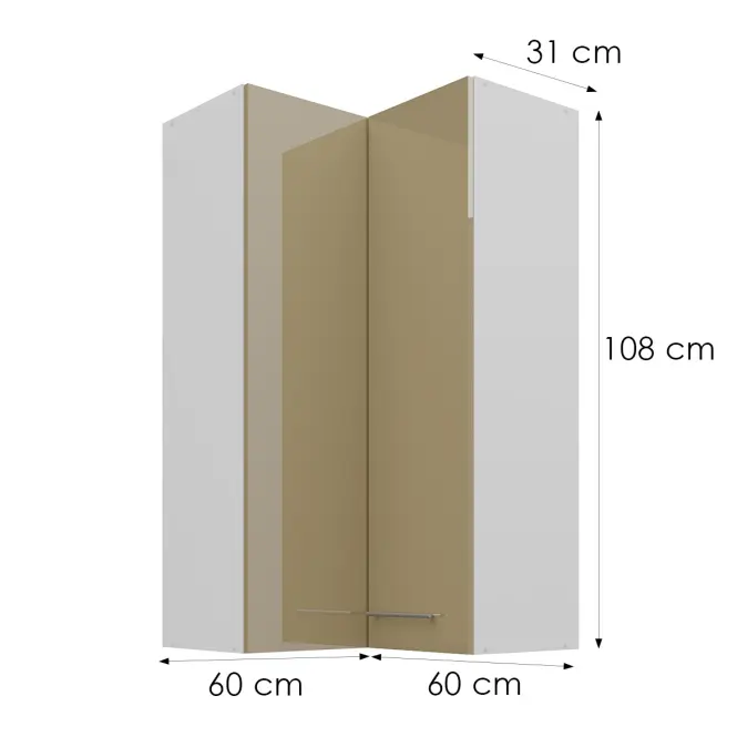 Skrinka do kuchyne Lara cappucino 60x60 GN-108 2F (90°)