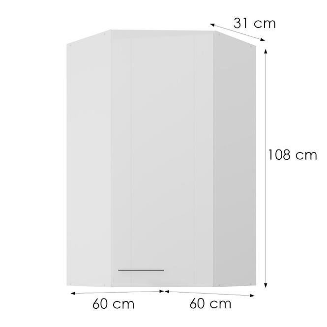 Skrinka do kuchyne Lara biely 60x60 GN-108 1F (45°),3