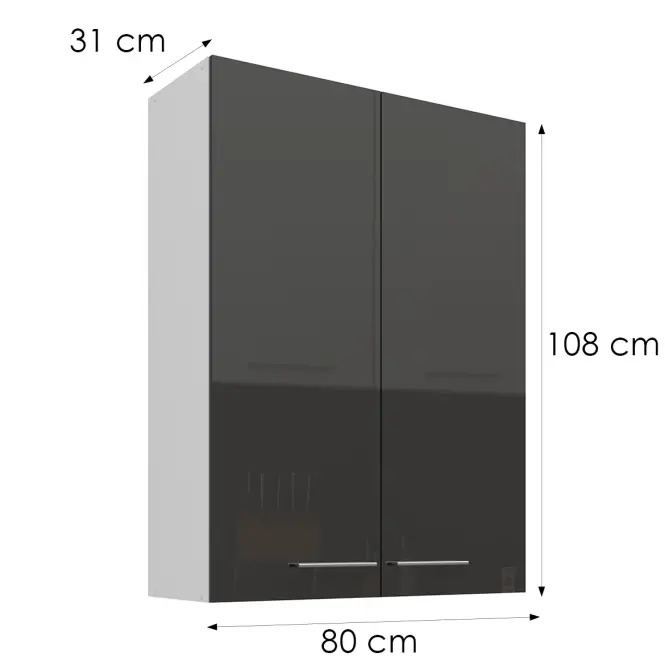 Skrinka do kuchyne Lara sivá 80G-108 2F