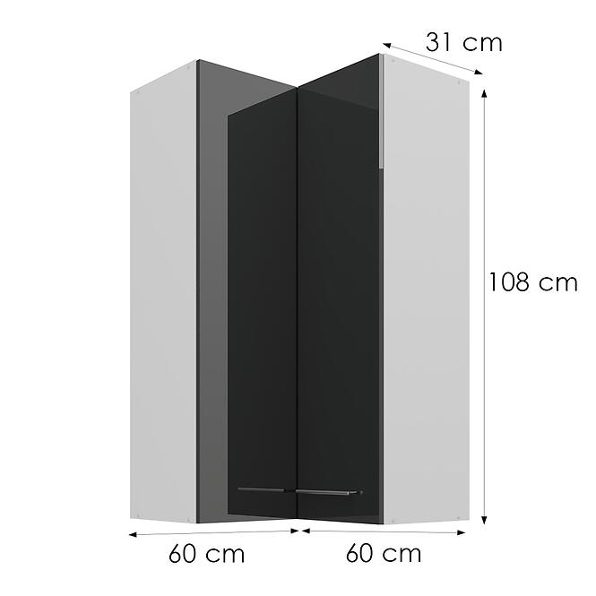 Skrinka do kuchyne Lara sivá 60x60 GN-108 2F (90°),3