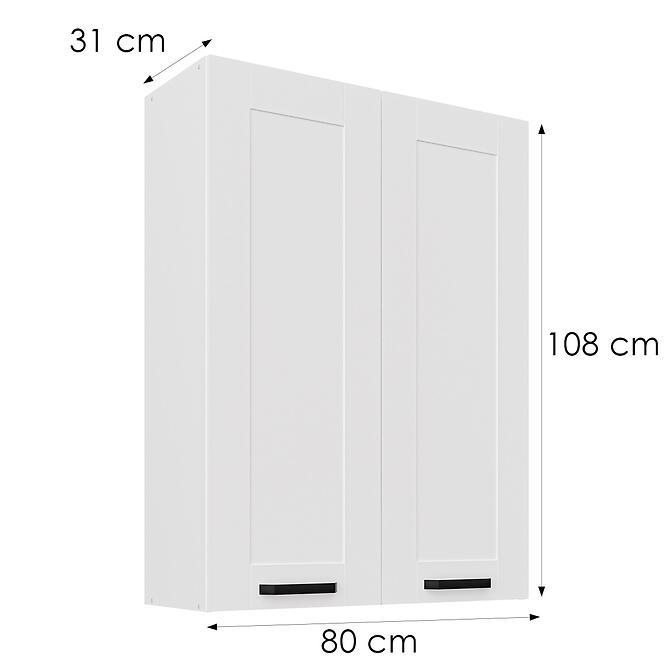 Skrinka do kuchyne Luna biely matná/biely 80G-108 2F