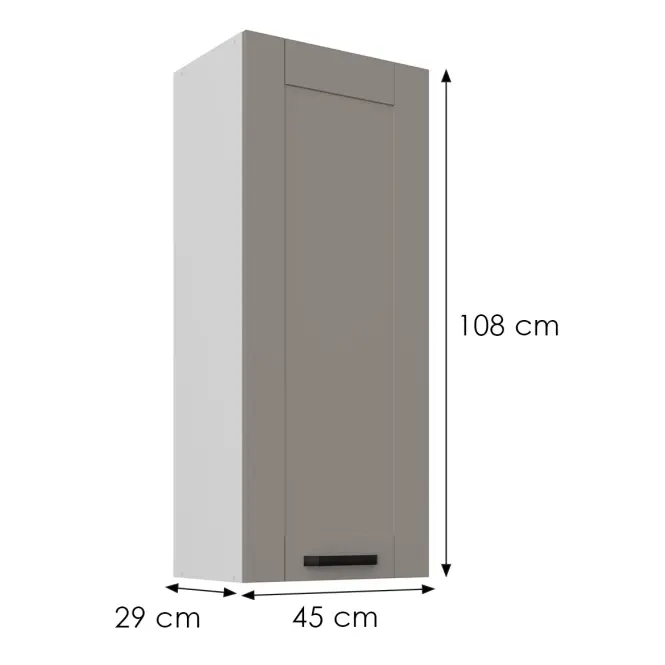 Skrinka do kuchyne Luna claygrey/biely 45G-108 1F