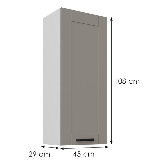 Skrinka do kuchyne Luna claygrey/biely 45G-108 1F,2