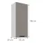 Skrinka do kuchyne Luna claygrey/biely 45G-108 1F,2